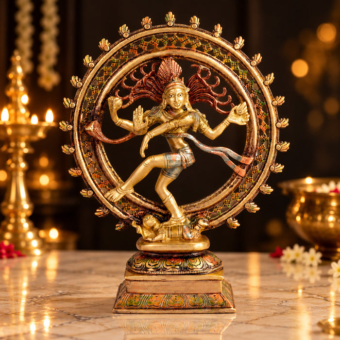 13.4 Inch Beautiful Natraj Brass Idol