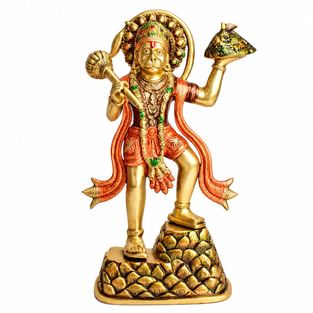 14.2 Inch Kesari Nandan Hanuman Brass Idol