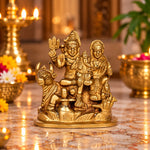 4.3 Inch Divine Shiva Family Brass Idol