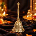 Brass Embossed Puja Bell