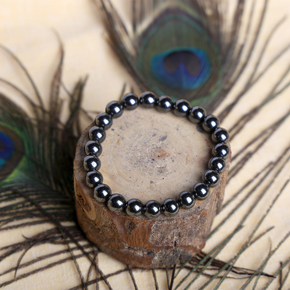 8 MM Authentic Hematite Crystal Bracelet for Reiki Healing
