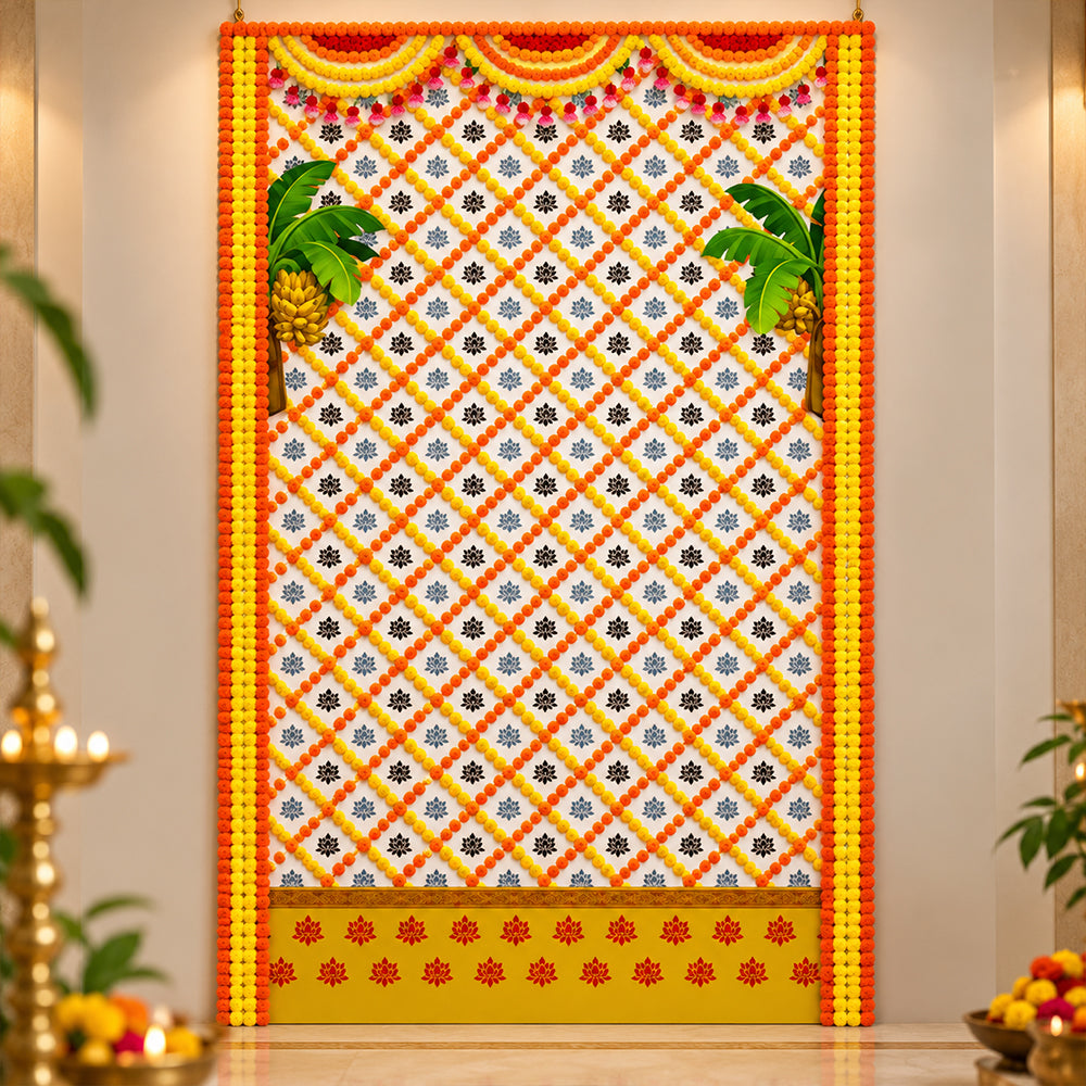 Backdrop Clothes Print Flower Design White Color