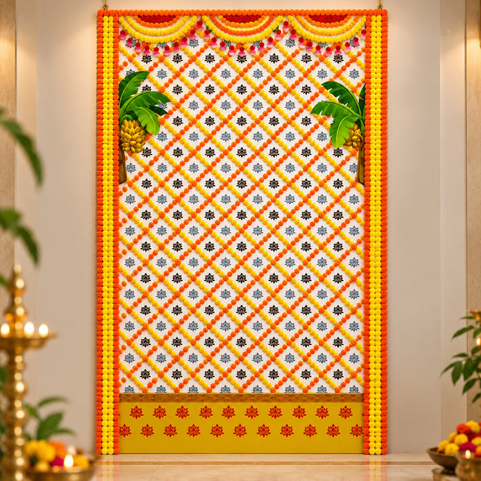 Backdrop Clothes Print Flower Design White Color