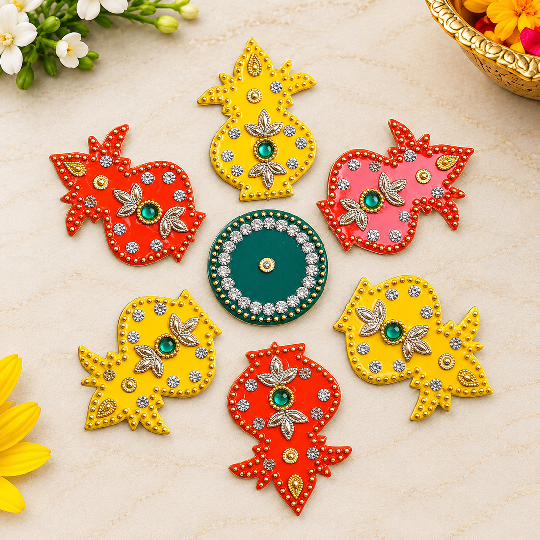 Colorful Rangoli Stickers for a Festive and Artistic Touch