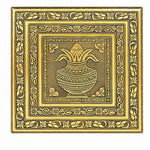 Meenakari Design Wooden Chowki with Kalash Embellishments (10 Inch)