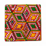 Colorful Ethnic Square Pooja Chowki for Home Temple Decor