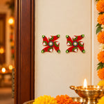 Premium Handcrafted Stone-Studded Swastik Wall Stickers
