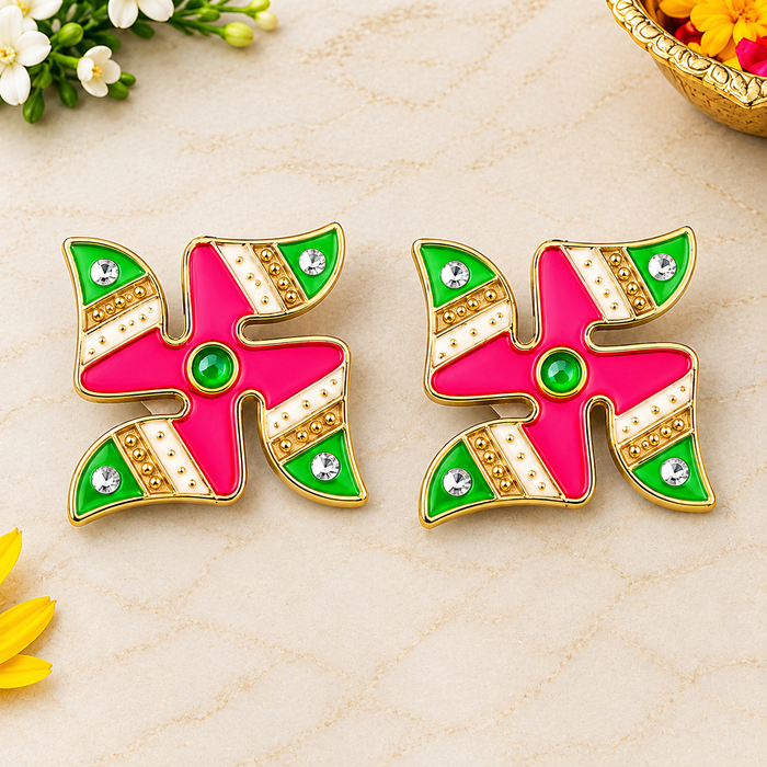 Diwali Delight Swastika Festive Stickers Set of 2