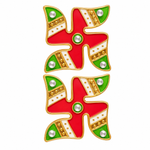 Diwali Delight Swastika Festive Stickers Set of 2