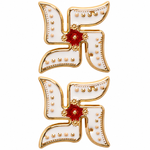 Festivities Exclusive White Swastik Diwali Stickers Set of 2