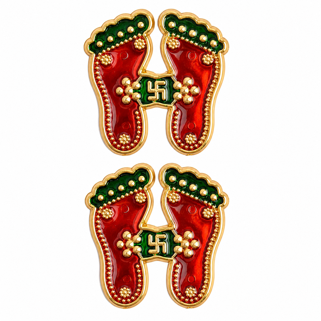 Premium Diwali Charan Paduka Stickers Set of 2