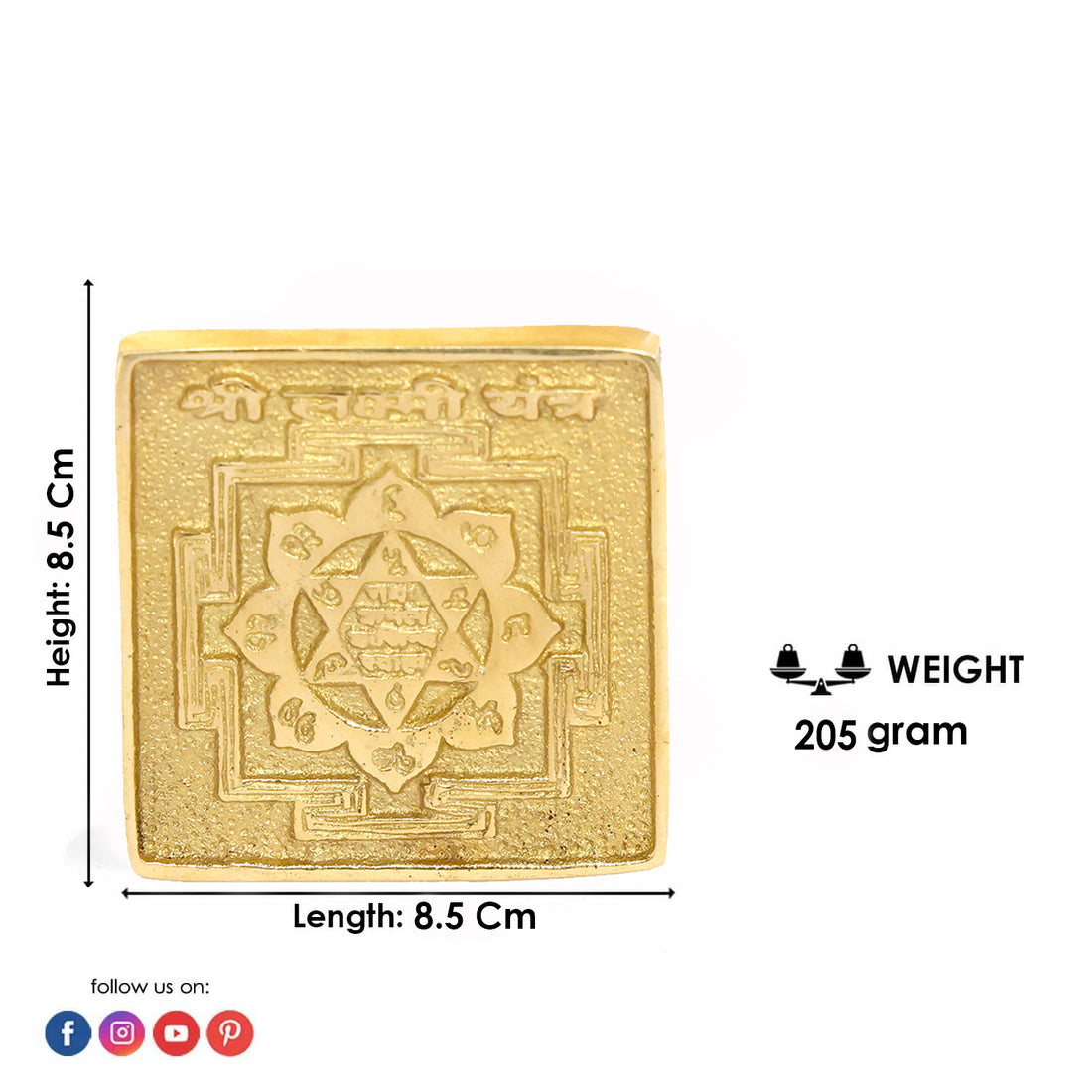 Asht Dhatu Large Laxmi Yantra – Attract Good Fortune & Growth