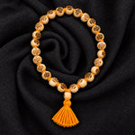 Ram Engraved Beads Mani Mala with Tassel