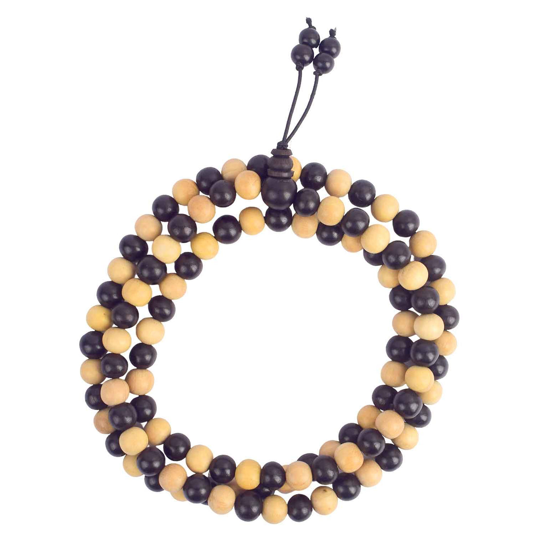 Ebony & White Scented Mala 108+1 Beads Peace & Positivity Govt Certified
