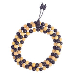 Ebony & White Scented Mala 108+1 Beads Peace & Positivity Govt Certified