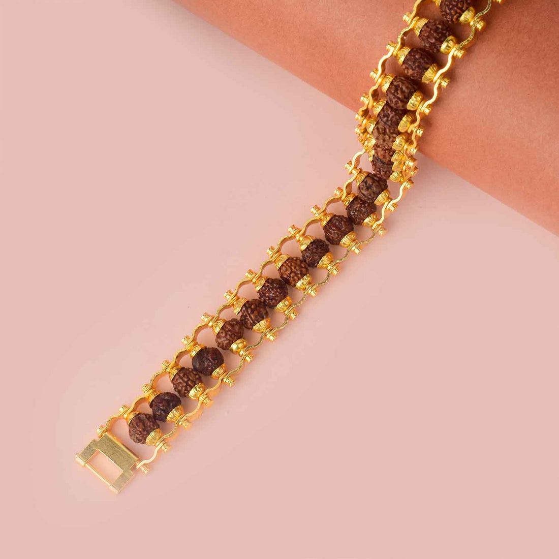 IGP Gold Plated Rudraksha Bracelet – Unisex Spiritual Wear