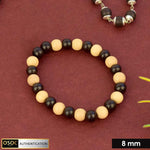 Govt. Certified Karungali/Ebony & White Sandalwood Beads Bracelet