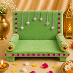 Serenading Laddu Gopal: Velvet Singhasan Large
