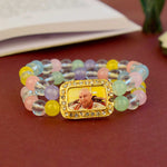 Guruji Swaroop Bracelet featuring clear and multicoloured beads – perfect for daily wear, spiritual occasions, and gifting. India’s Largest Pooja Accessories Brand – www.satvikstore.in