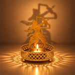 Golden Metallic Lord Rama Shadow Diya