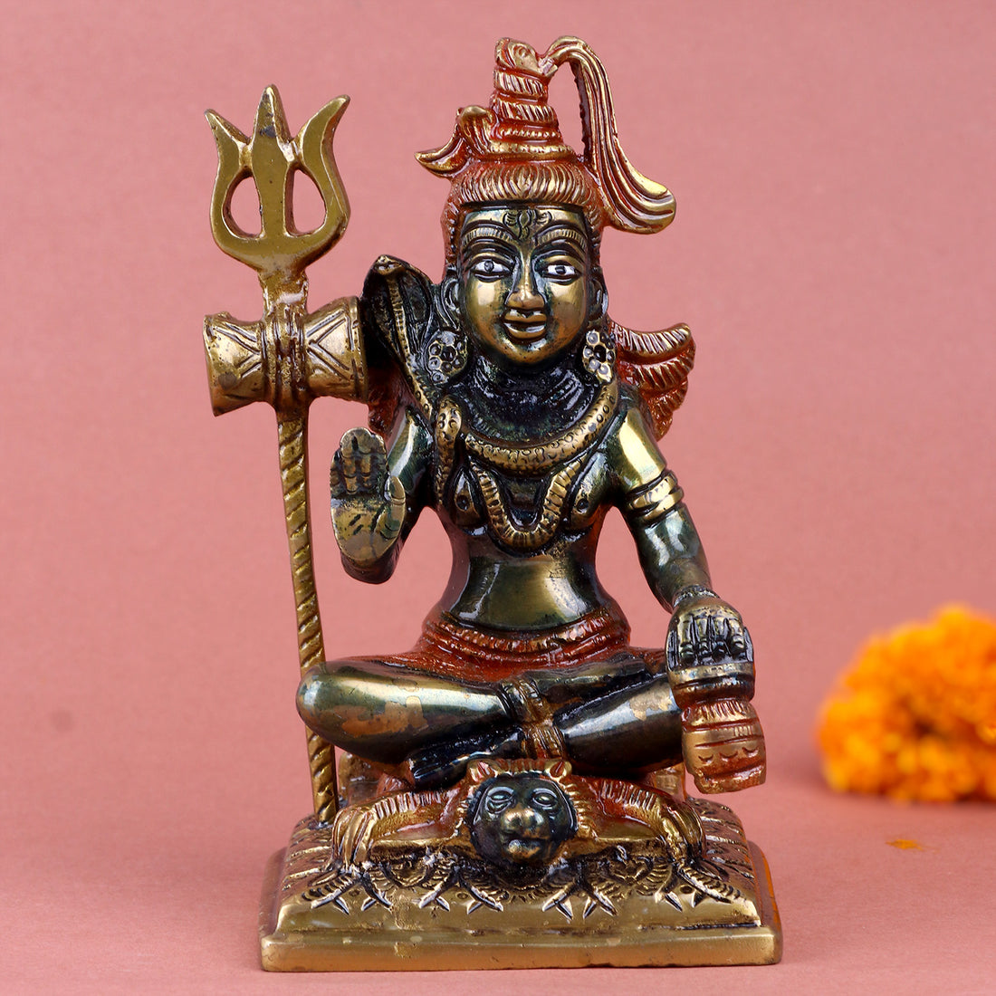 3.8 Inch Brass Shiv Idol