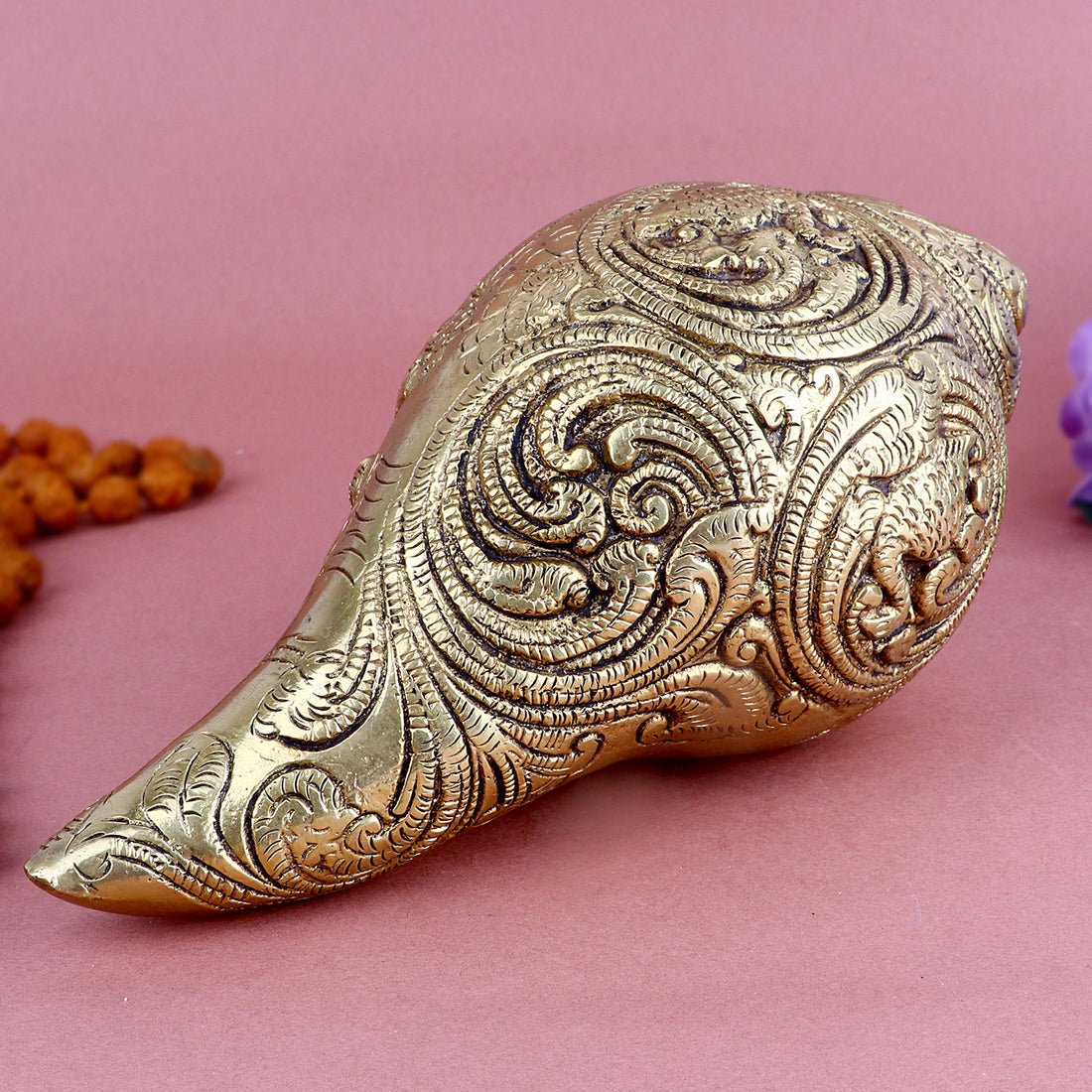 3.5 Inch Elegant Brass Vishnu Shankh