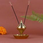 Pure Brass Agarbatti Stick Stand with Ash Catcher
