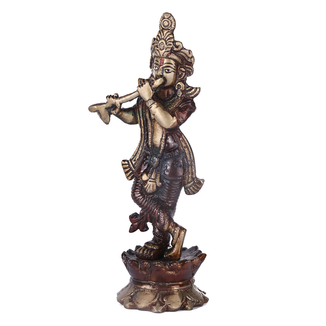 7.2 Inch Brass Krishna Idol