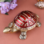 Brass Colored Turtle Large (Red)