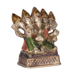 3.2 Inch Brass Panchmukhi Ganesh Statue