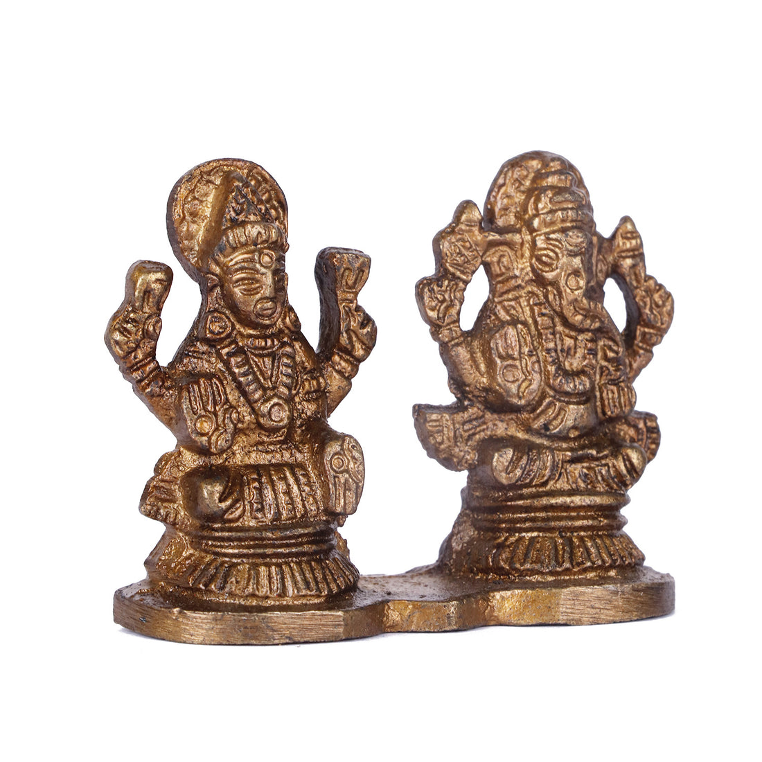 2 Inch Brass Laxmi Ganesh Idol