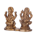 2 Inch Brass Laxmi Ganesh Idol