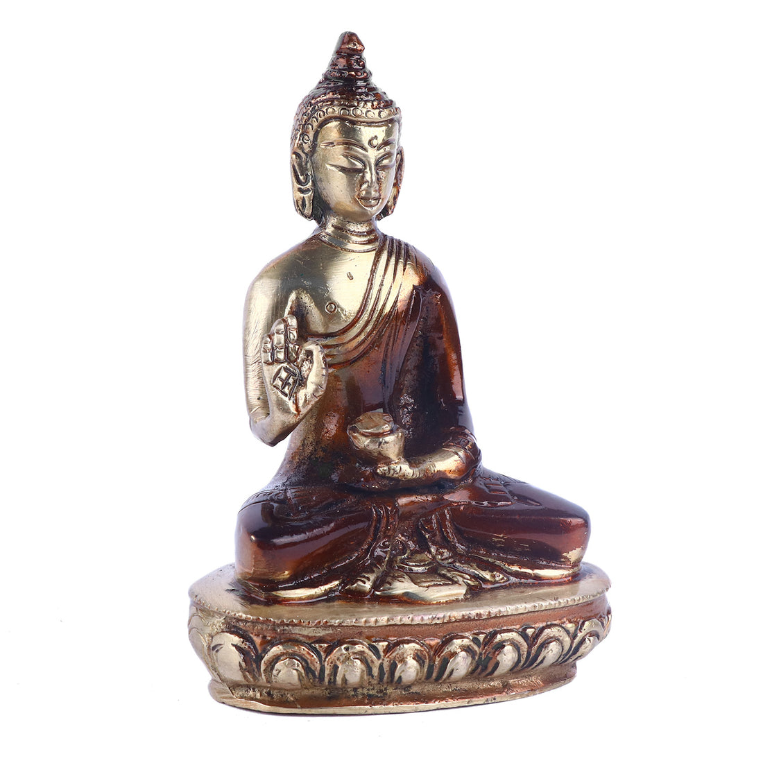 2.3 Inch Delicate Brass Buddha Idol