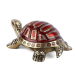 Brass Colored Turtle Large (Red)