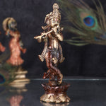 7.2 Inch Brass Krishna Idol