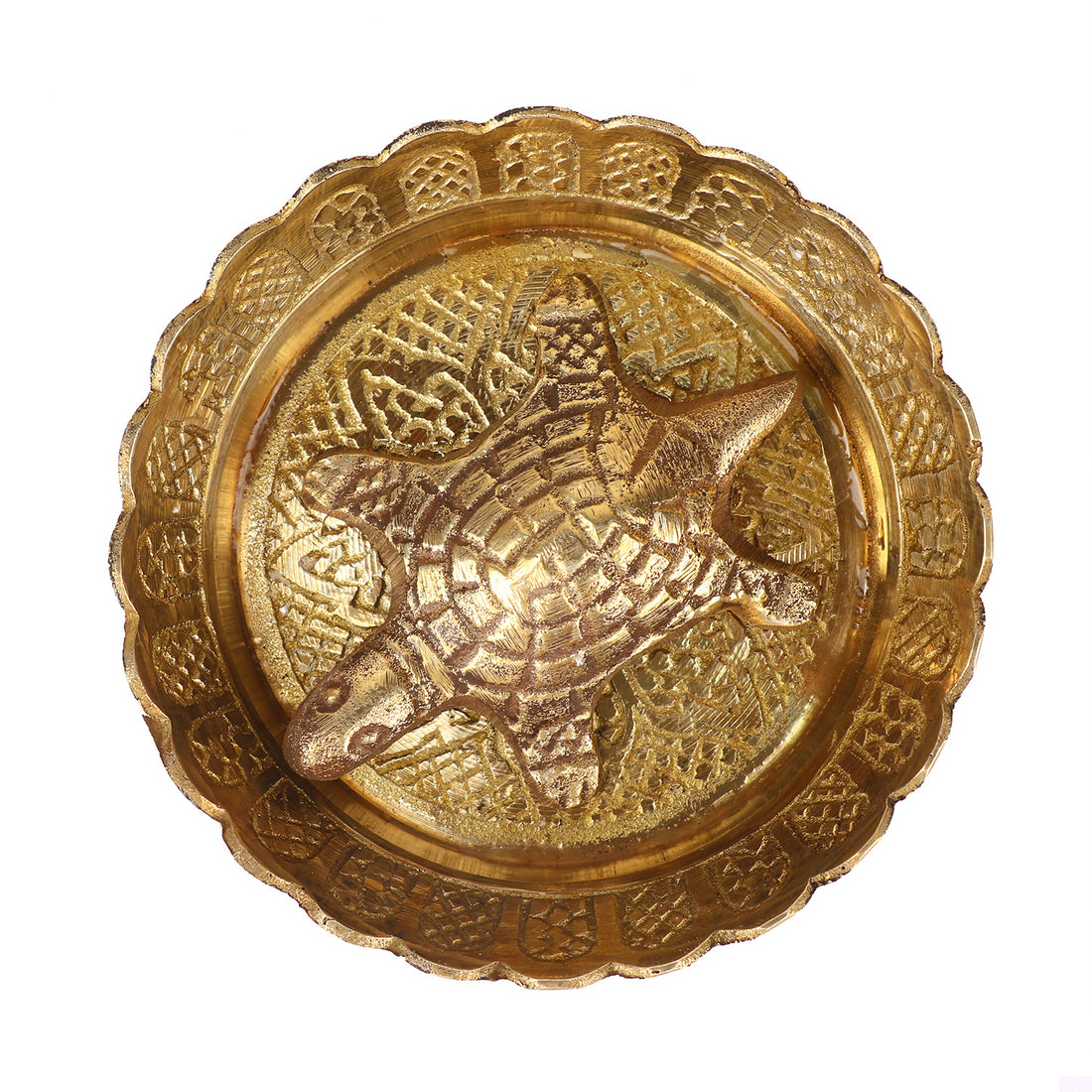 Feng Shui Turtle with Water Plate/Tray (Lucky Charm)