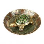 Brass Colored Turtle with Nakashi Plate/Tray (Large)