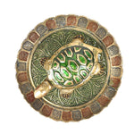 Brass Colored Turtle with Nakashi Plate/Tray (Large)