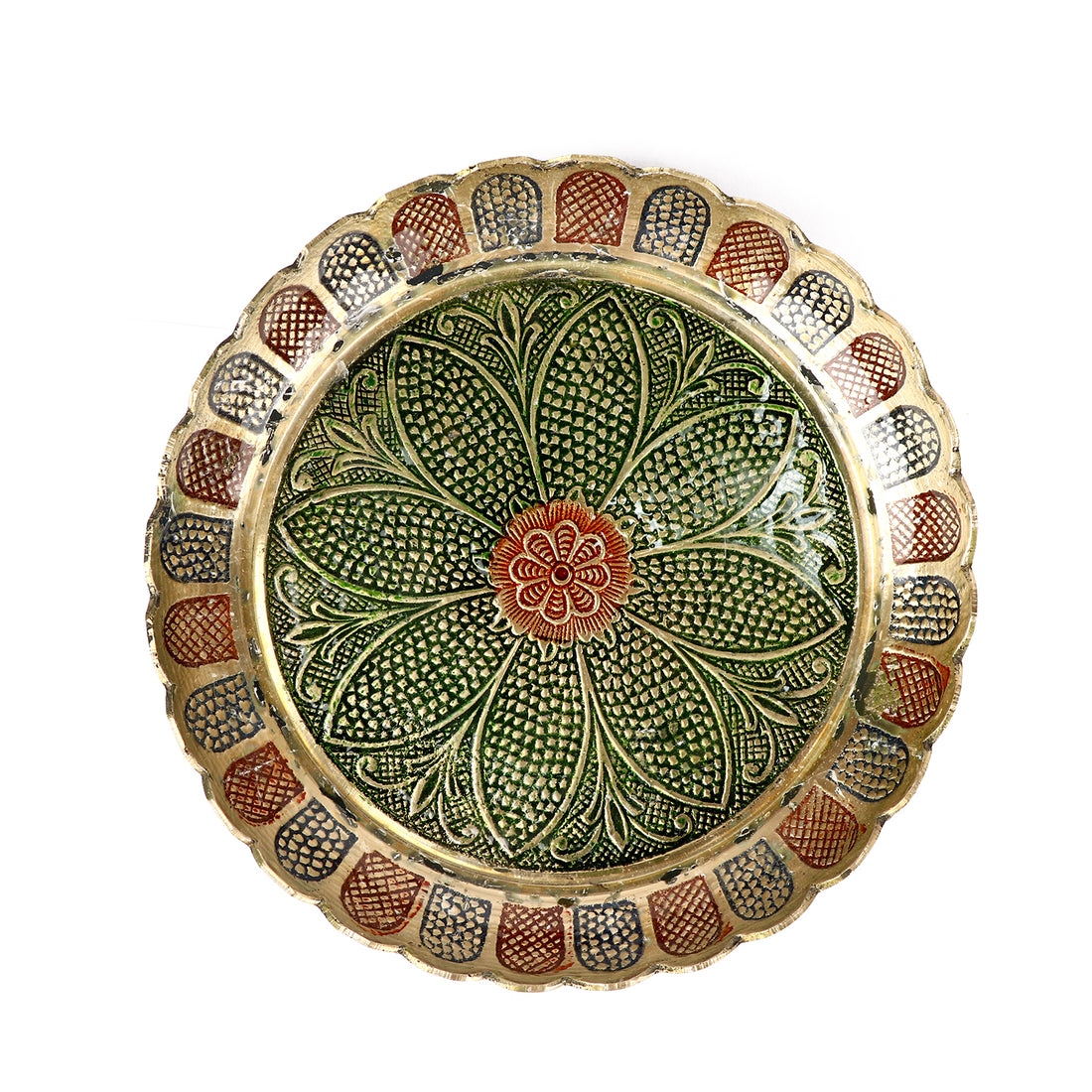 Brass Colored Turtle with Nakashi Plate/Tray (Large)
