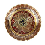 Brass Colored Turtle with Nakashi Tray - Red