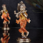 5.8 Inch Enchanting Krishna Brass Idol