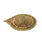 Brass Laxmi Diya Engraved Floral Design