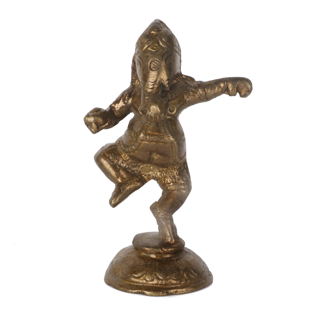 3.5 Inch Brass Dancing Ganesh Idol