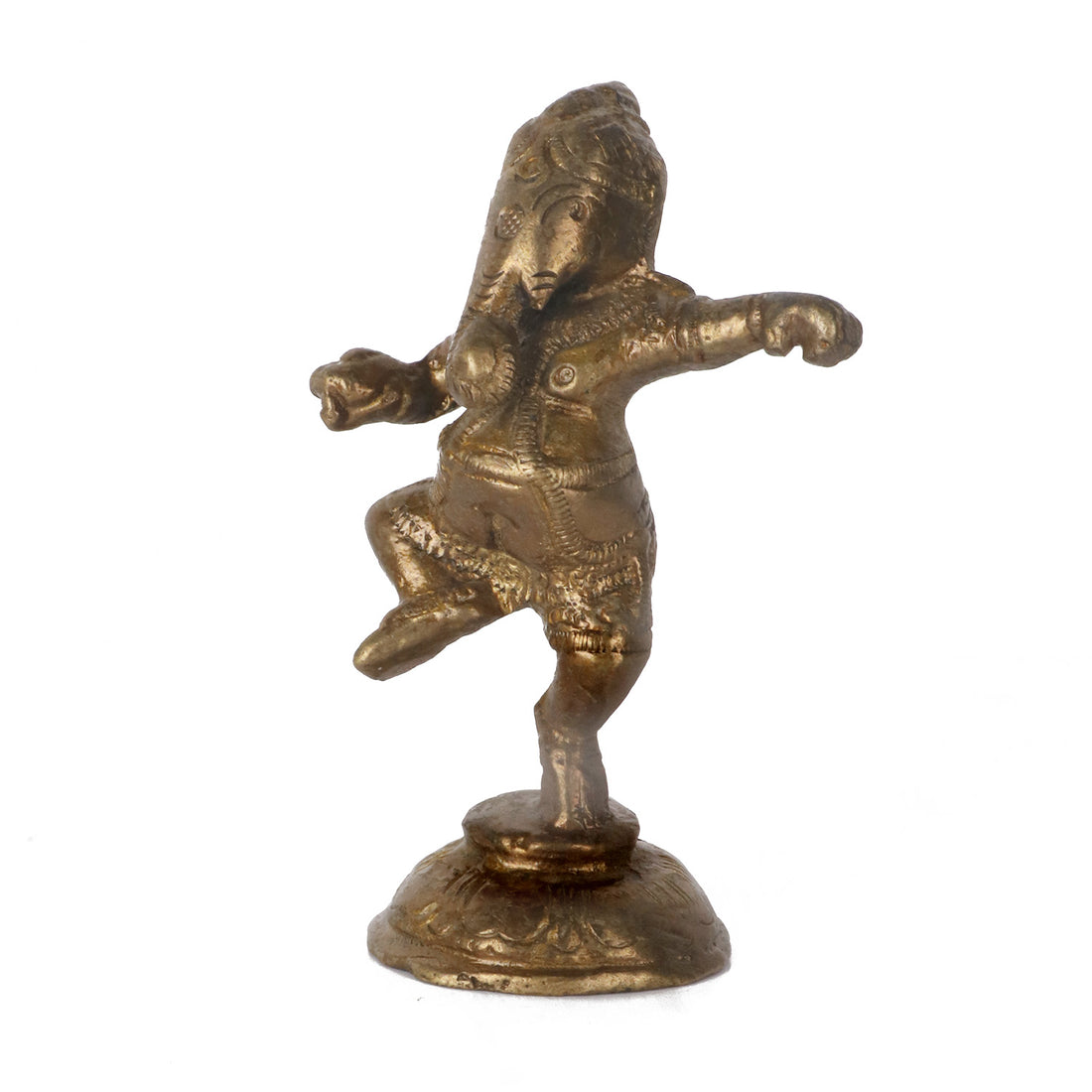 3.5 Inch Brass Dancing Ganesh Idol