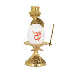 Mahadev White Stone Shivling With Nag, Trishul And Abhishek Patra