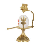 Mahadev White Stone Shivling With Nag, Trishul And Abhishek Patra