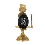 Mahadev Black Stone Shivling With Nag, Trishul, And Abhishek Patra