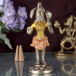 7.6 Inch Brass Standing Hanuman Ji Idol