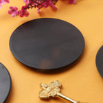 Black Decorative Plate Candle Stand