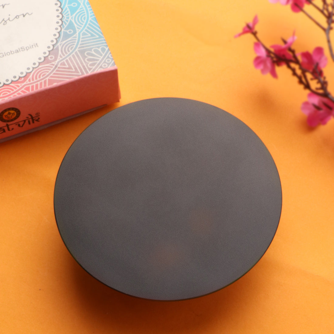 Black Decorative Plate Candle Stand